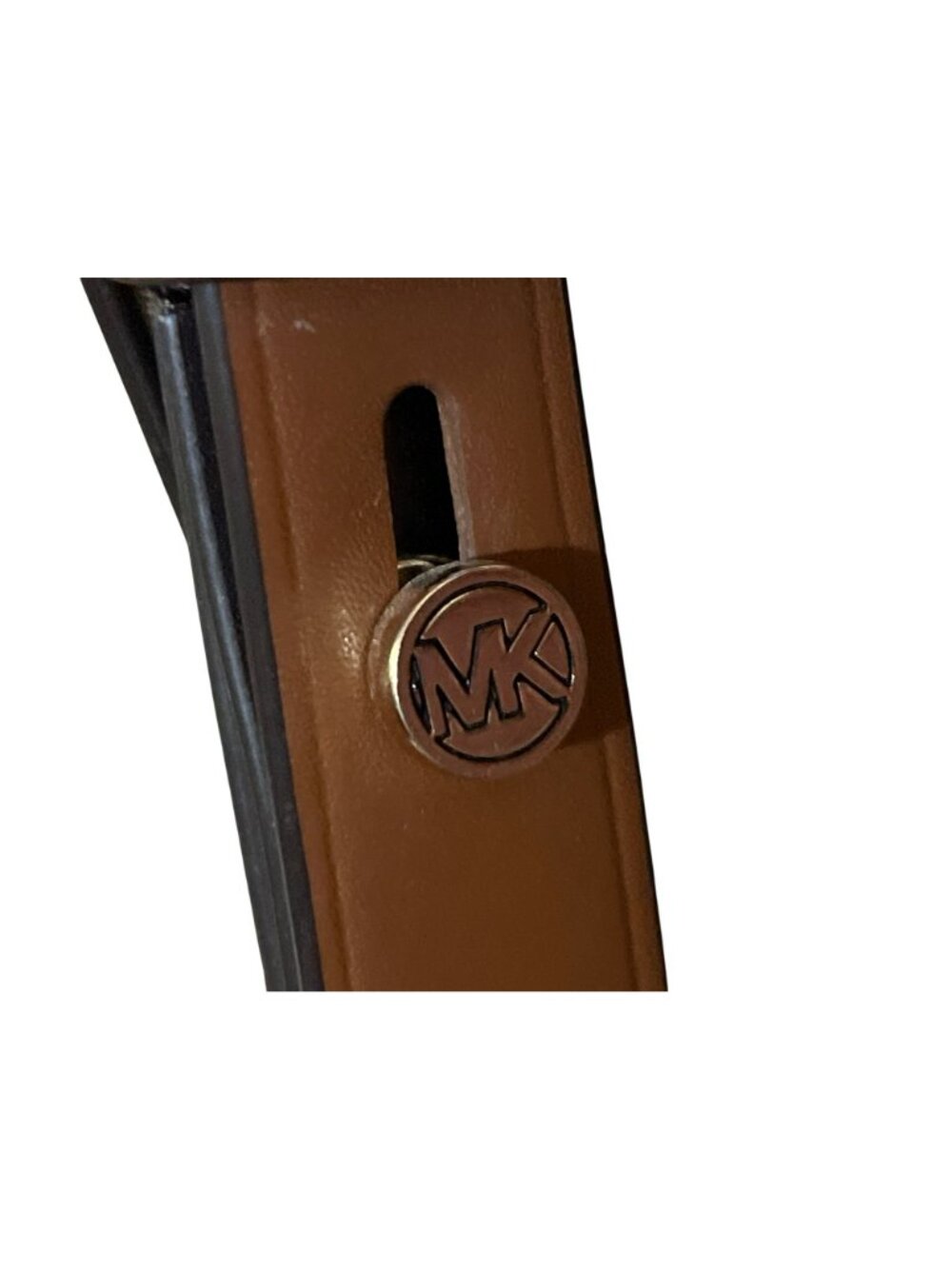 Michael Kors Downtown Astor Large Brown Pebbled Leather Shoulder Bag Chain Strap - Picture 15 of 16